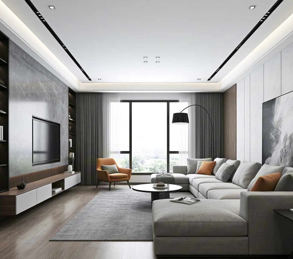 130m²现代简约家装案例-